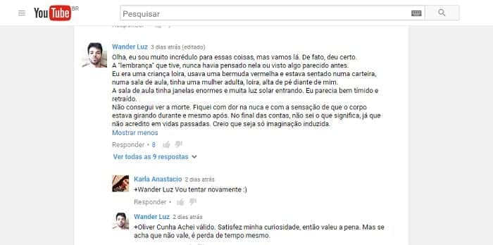 Como você morreu na sua vida passada?