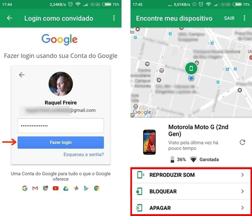 Apps como o Cerberus permitem acompanhar o caminho que um smartphone furtado percorre