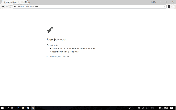 Tem um joguinho de dinossauro escondido no Google Chrome. E agora