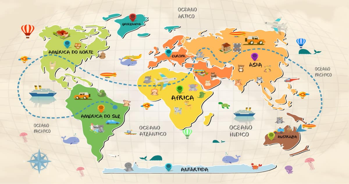 Visão  O mapa mundo que aprendemos na escola é uma farsa