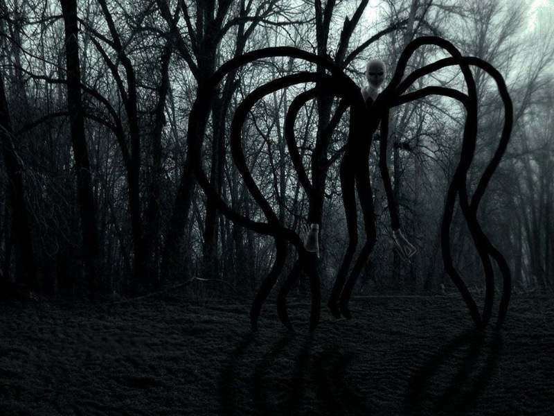 Ilustração digital do Slender Man