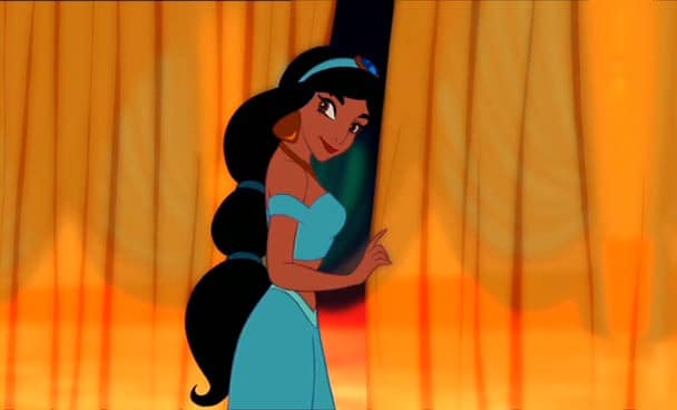 Imagem da princesa Jasmine na animação da Disney
