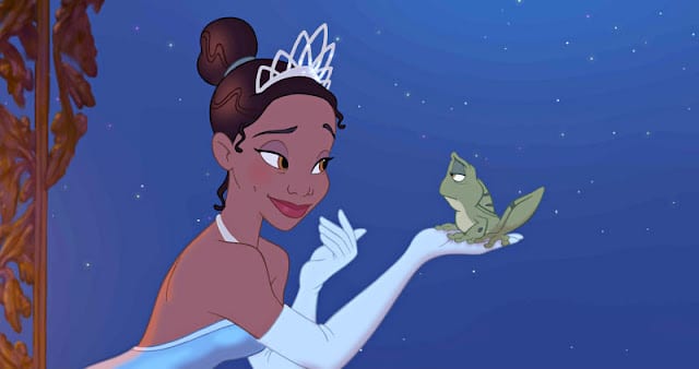 Imagem da Tiana na animação da Princesa e o Sapo da Disney
