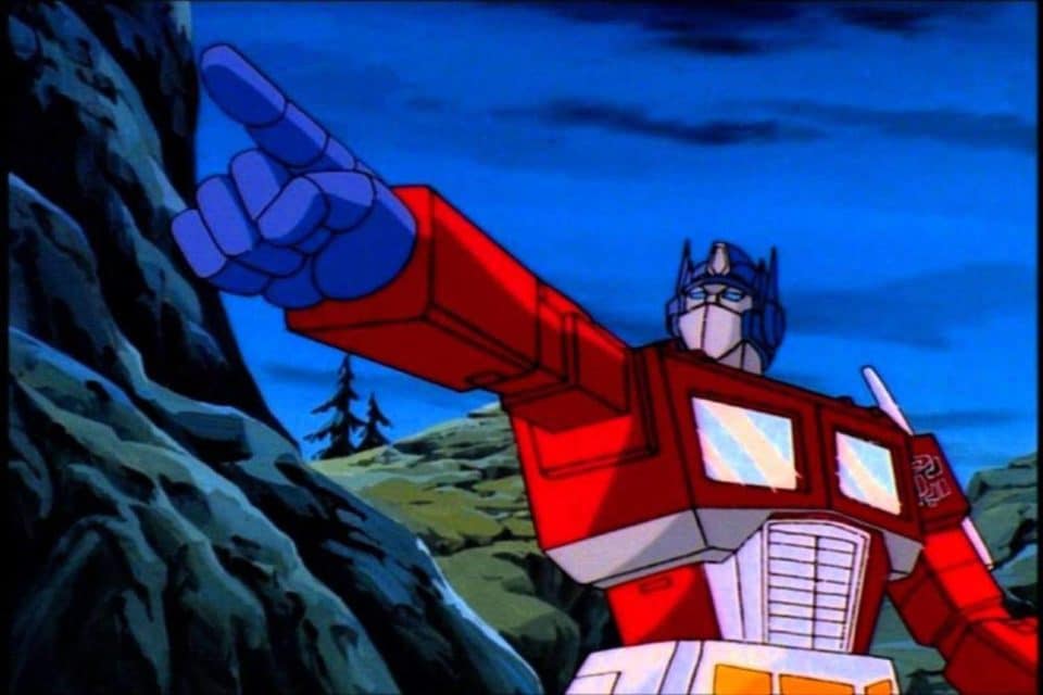Cena do desenho antigo Transformers