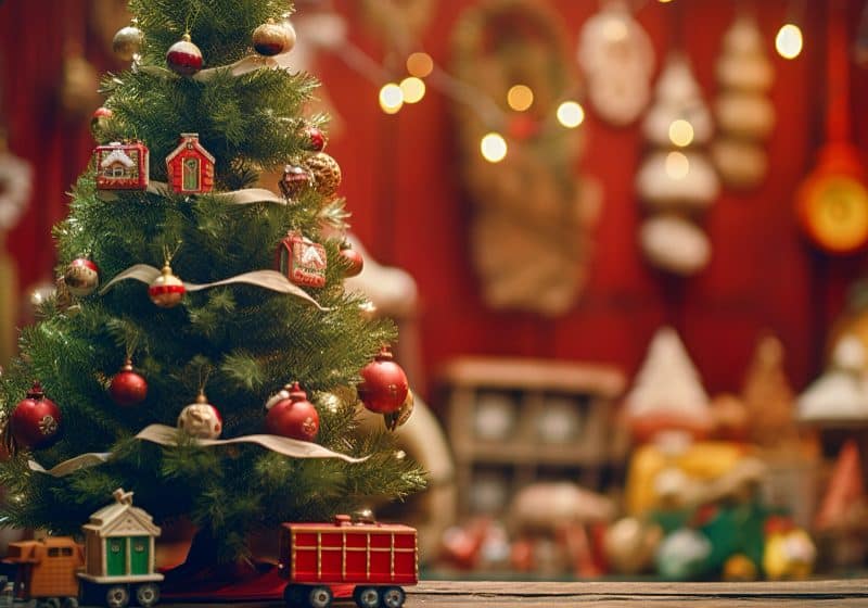 Curiosidades sobre Natal - foto com árvore e enfeites natalinos