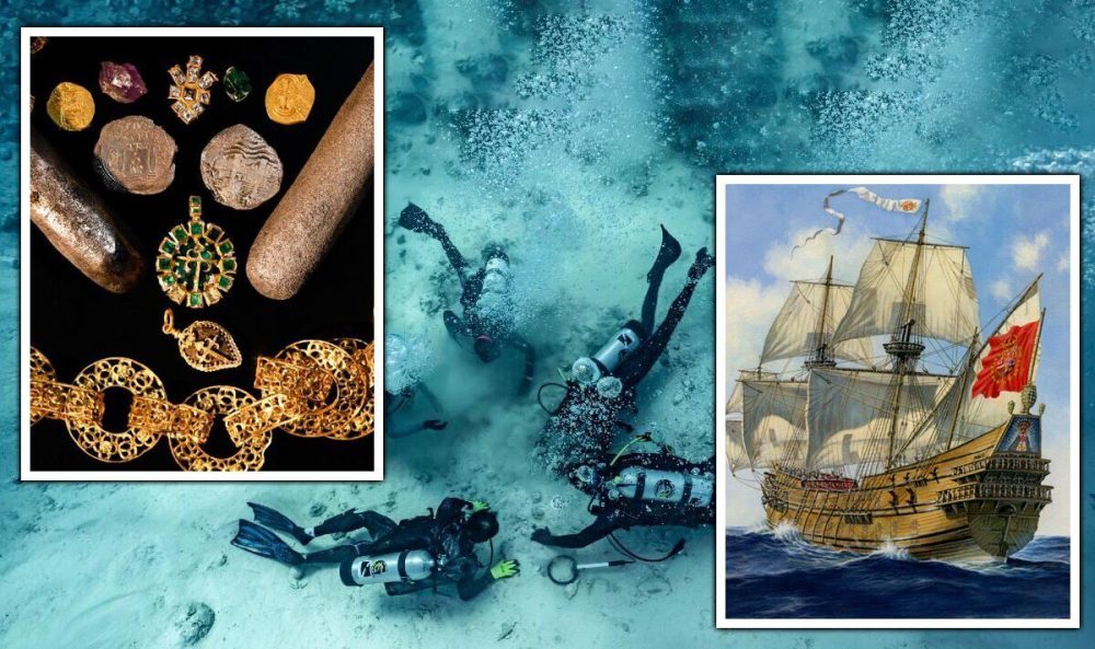 Tesouros de naufrágio de navio espanhol são encontrados nas Bahamas