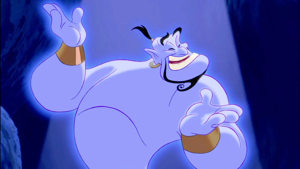 Por que a pele do Gênio do Aladdin é azul? Entenda!