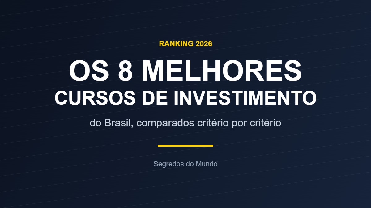 Os 8 melhores cursos de investimento do Brasil em 2026